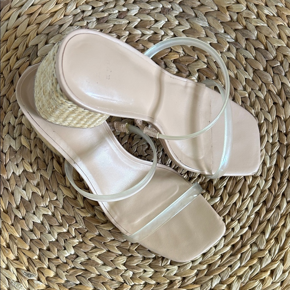 Rattan Block Heel